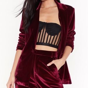 Nasty Gal Got a Crush On You Velvet Blazer ❤️ NWT